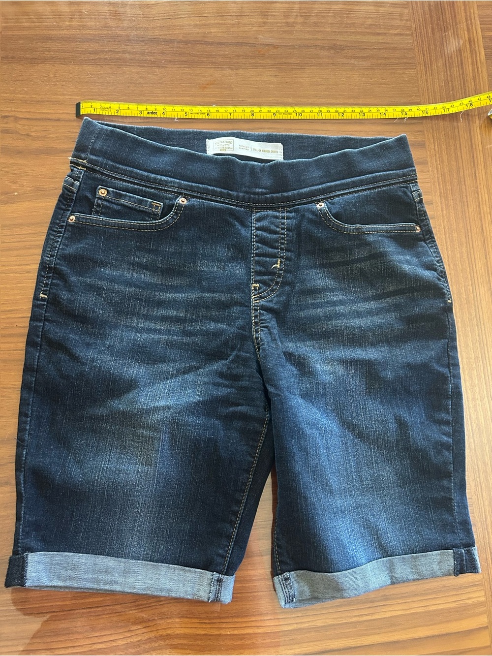 Levi Strauss Denim Shaping Pull-On Bermuda Shorts